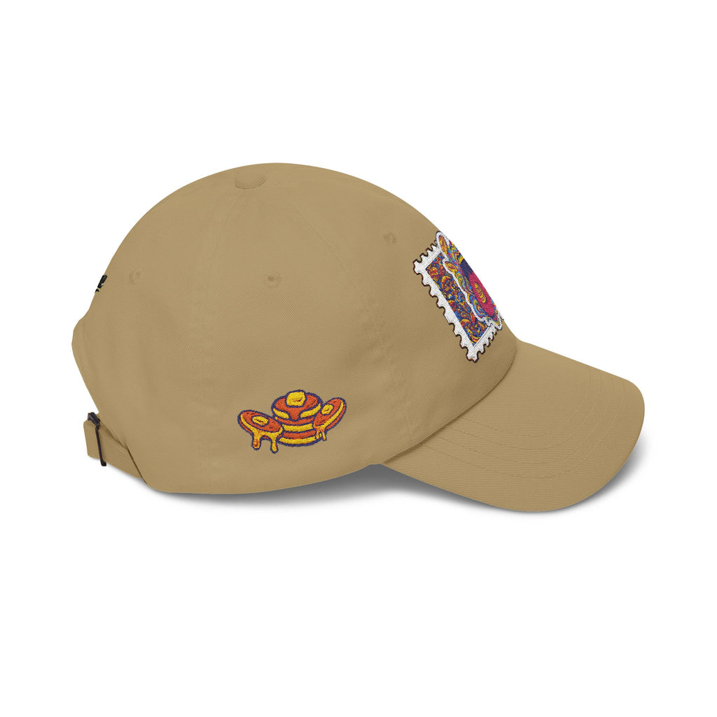 Embroidered Psychedelic Stamp Dad Cap