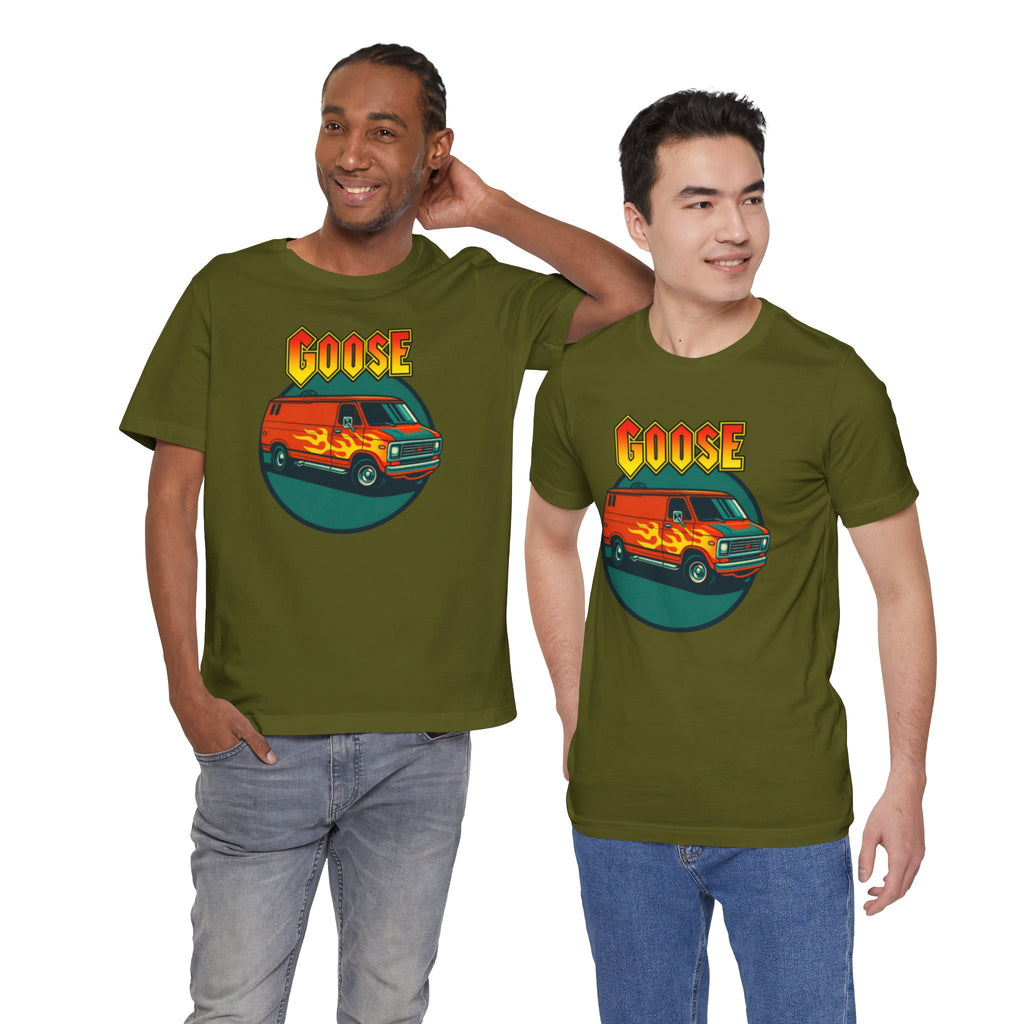 Goose Flame Van T‑Shirt — Retro Hot Rod Graphic Tee