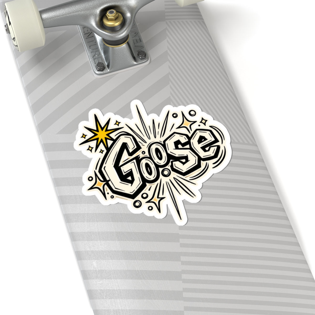 Goose Graphic Sticker — Retro Sparkle Kiss-Cut Vinyl Sticker