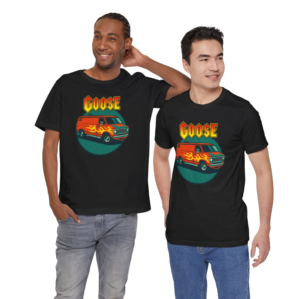 Goose Flame Van T‑Shirt — Retro Hot Rod Graphic Tee
