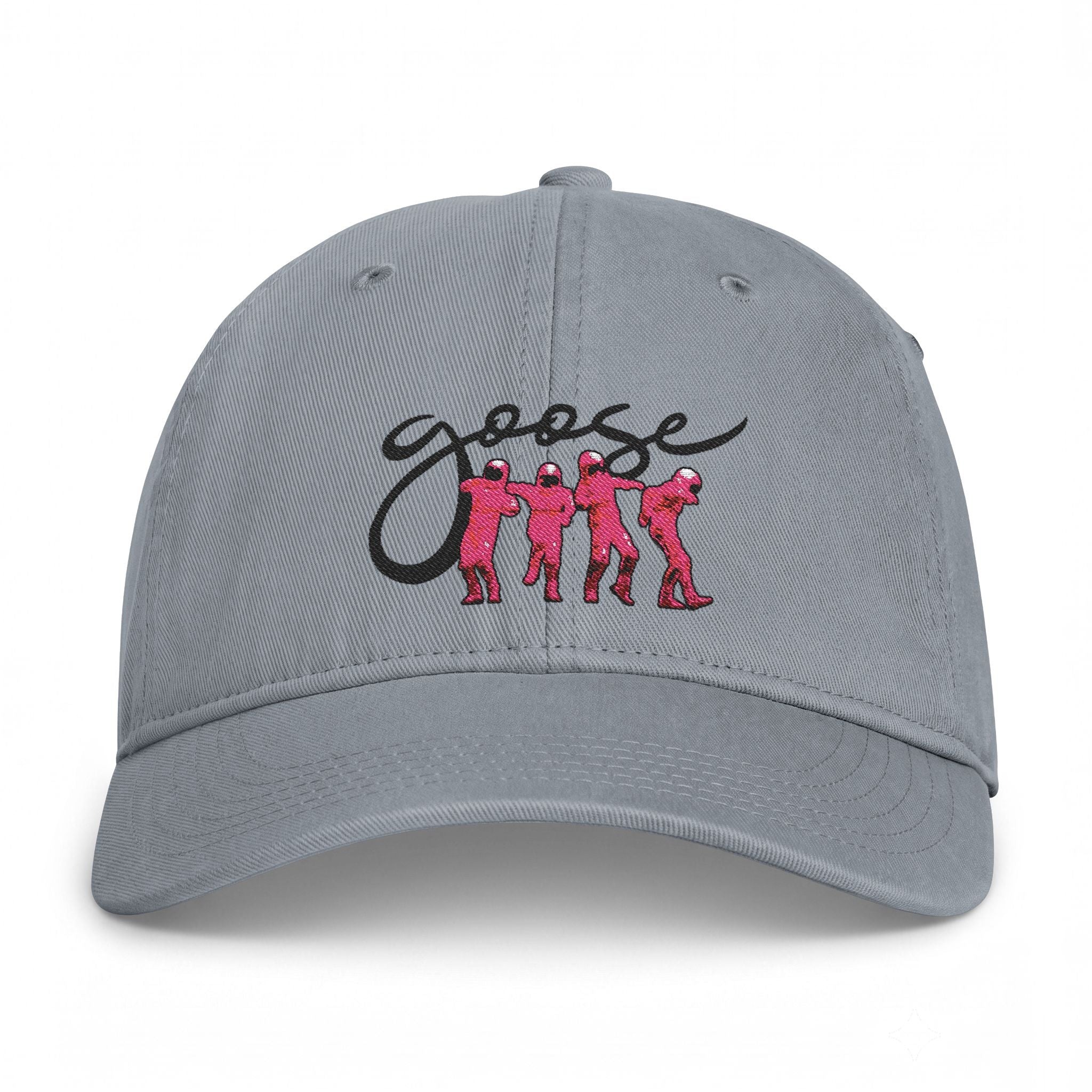 Goose Embroidered Dad Hat — Vintage Coastal Washed Cap