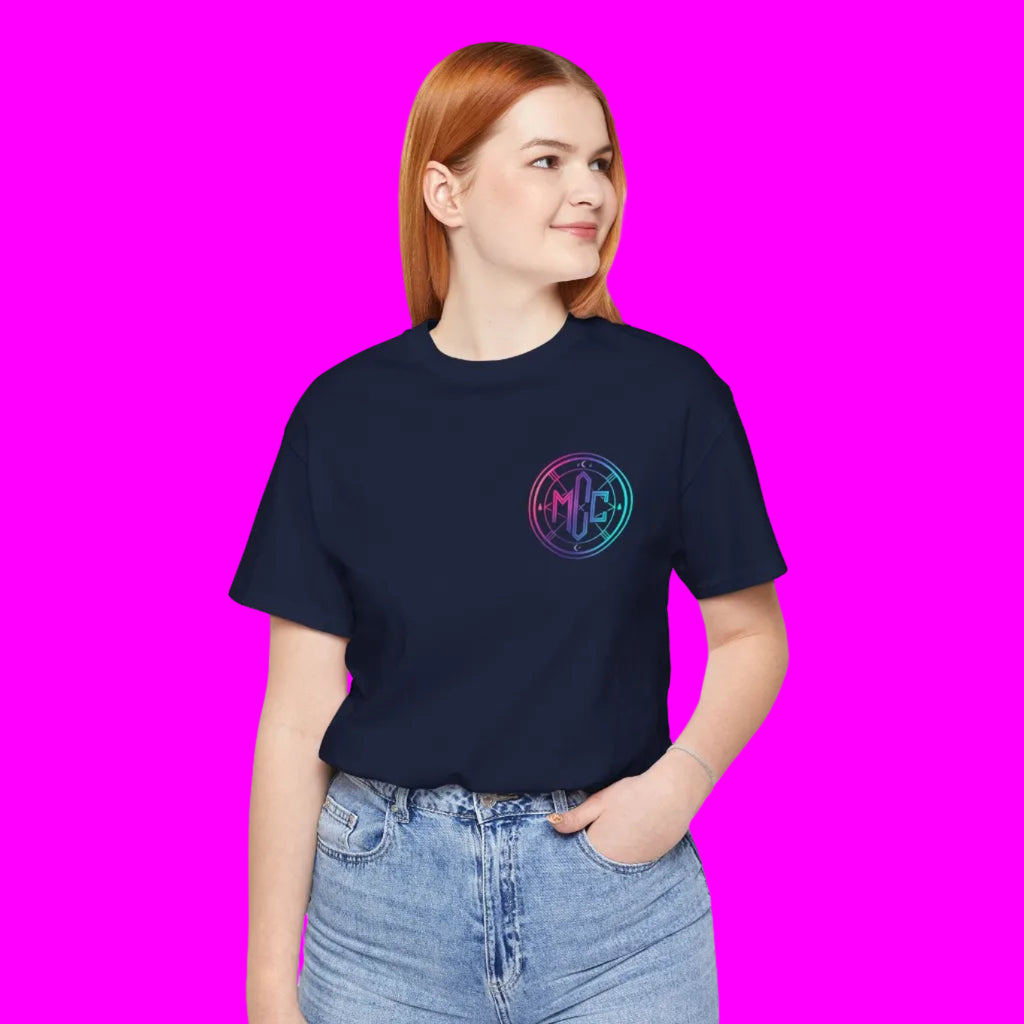 Moon Cabin Collective T-Shirt — Moonlit Cabin Graphic Tee ("Rooted in Nature • Driven by Sound")