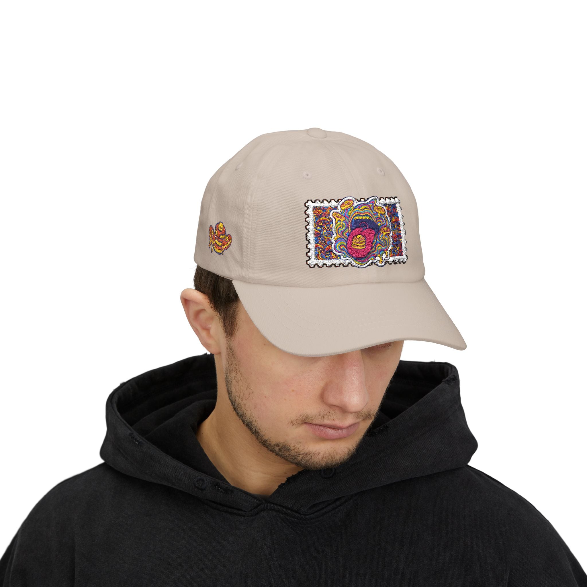 Embroidered Psychedelic Stamp Dad Cap