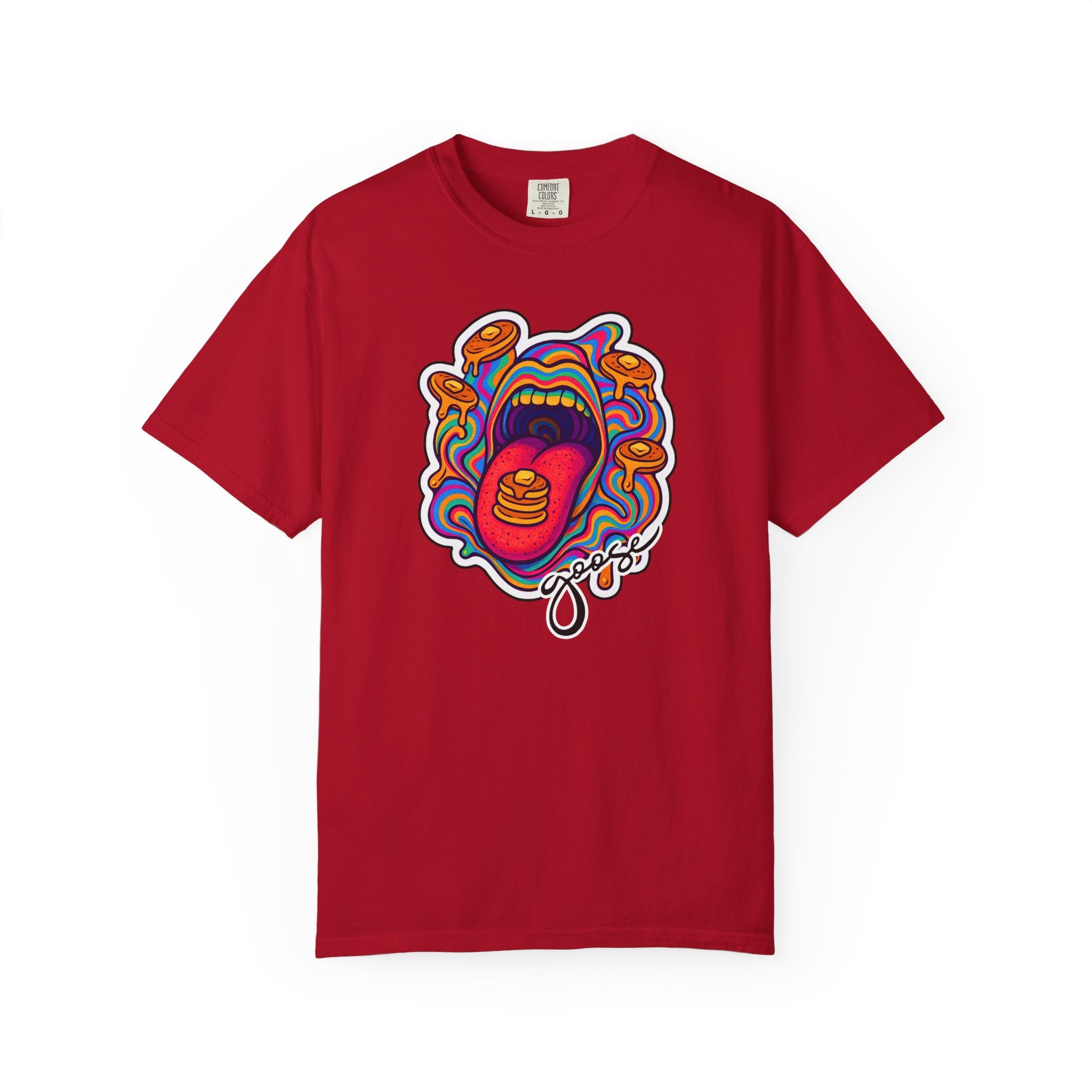 Pancake Mouth T-Shirt — Retro Psychedelic Breakfast Graphic Tee