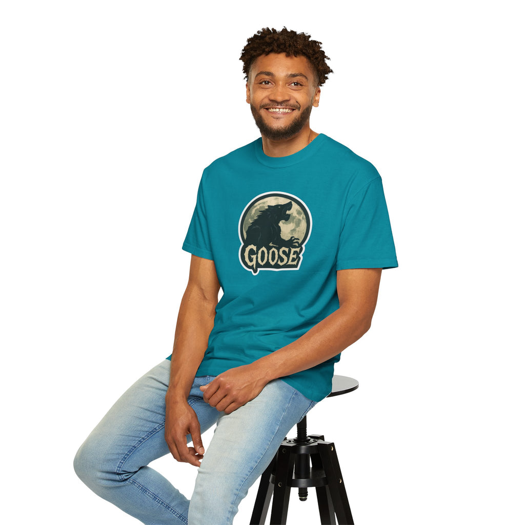 Goose Moon T-Shirt — Vintage Werewolf Silhouette Graphic Tee