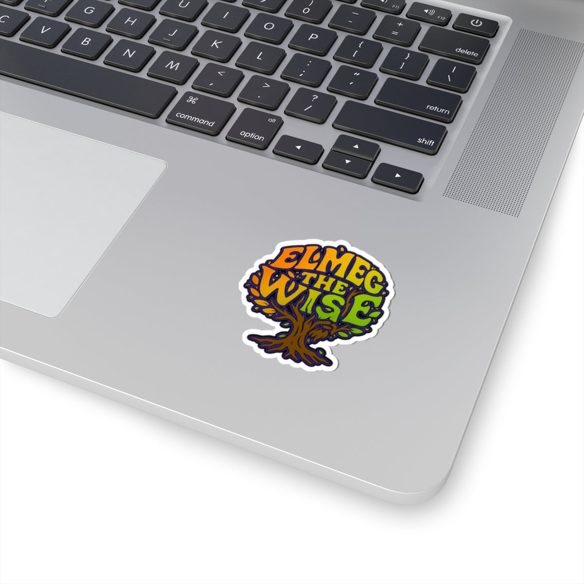Elmeg the Wise Tree Sticker — Colorful Kiss-Cut Vinyl Decal for Laptops & Journals