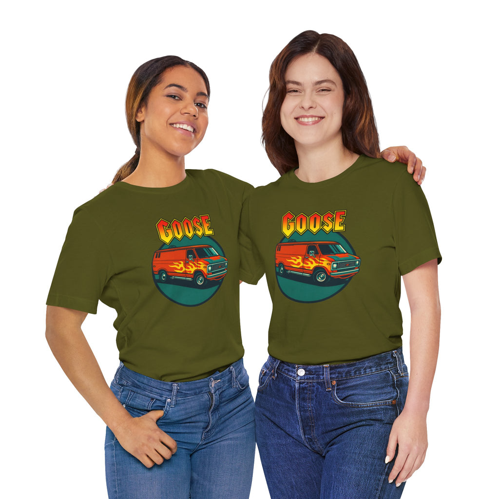 Goose Flame Van T‑Shirt — Retro Hot Rod Graphic Tee