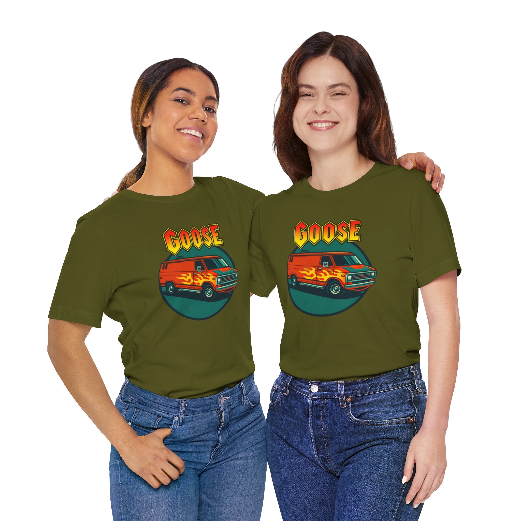 Goose Flame Van T‑Shirt — Retro Hot Rod Graphic Tee