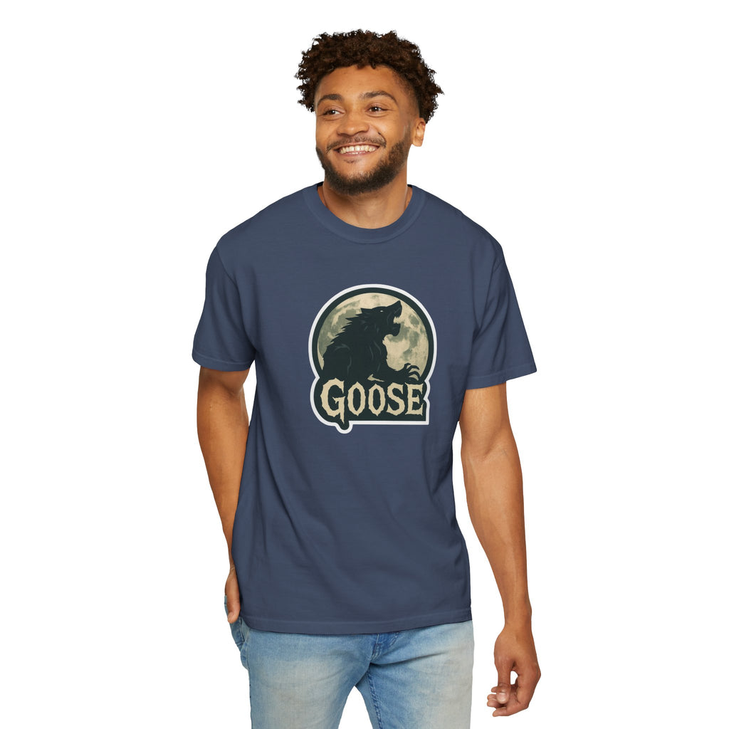 Goose Moon T-Shirt — Vintage Werewolf Silhouette Graphic Tee