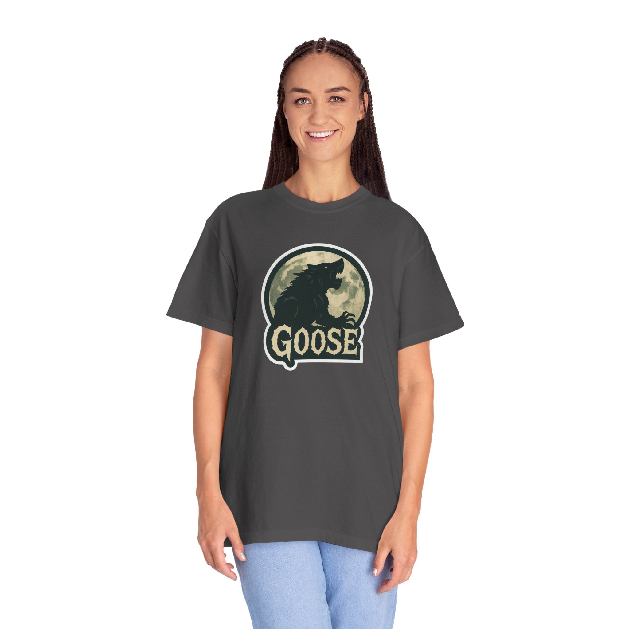 Goose Moon T-Shirt — Vintage Werewolf Silhouette Graphic Tee