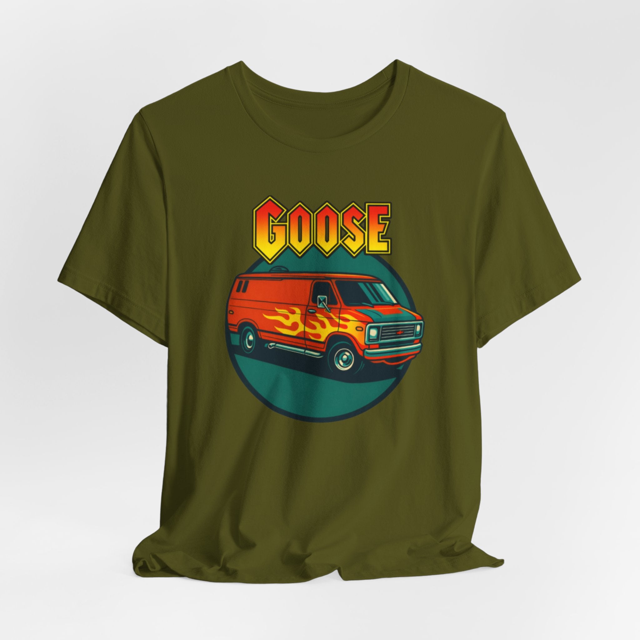 Goose Flame Van T‑Shirt — Retro Hot Rod Graphic Tee