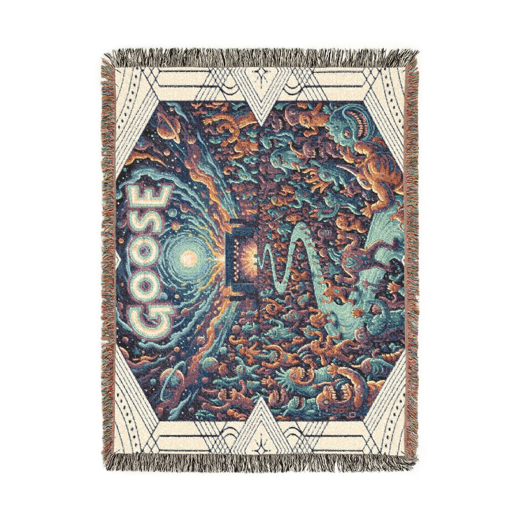 Woven Blanket — 'Goose' Scenic Pixel Art Throw Blanket, Cozy Band-Inspired Home Decor