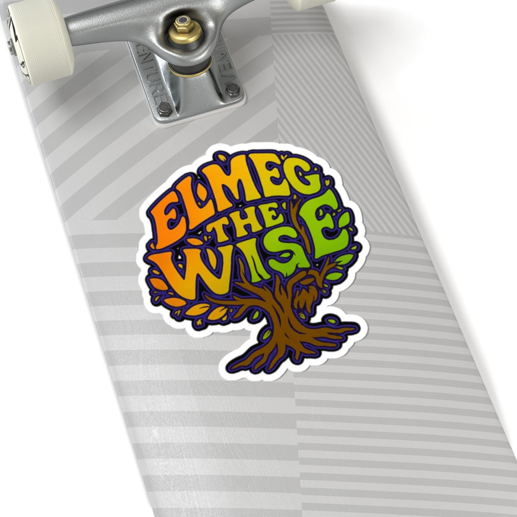 Elmeg the Wise Tree Sticker — Colorful Kiss-Cut Vinyl Decal for Laptops & Journals