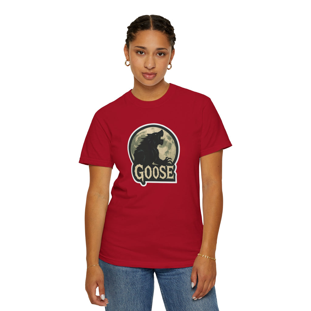Goose Moon T-Shirt — Vintage Werewolf Silhouette Graphic Tee