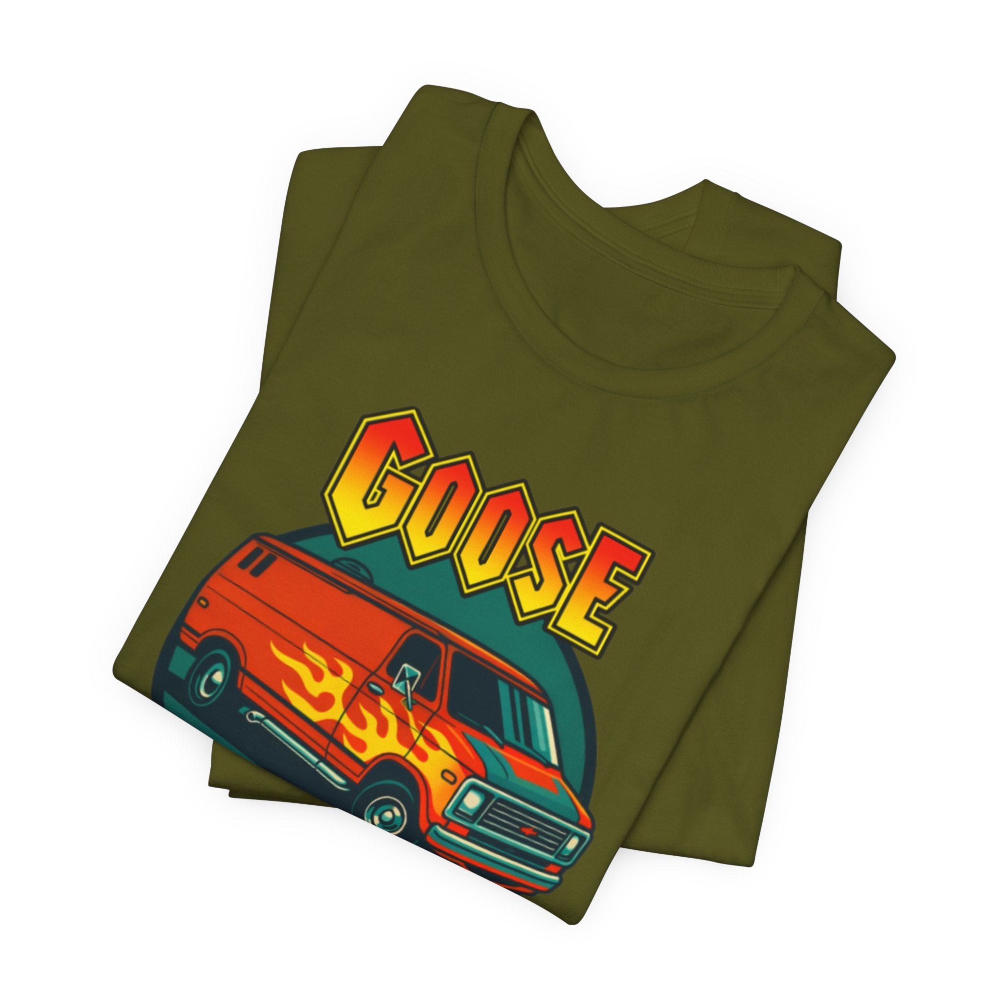 Goose Flame Van T‑Shirt — Retro Hot Rod Graphic Tee