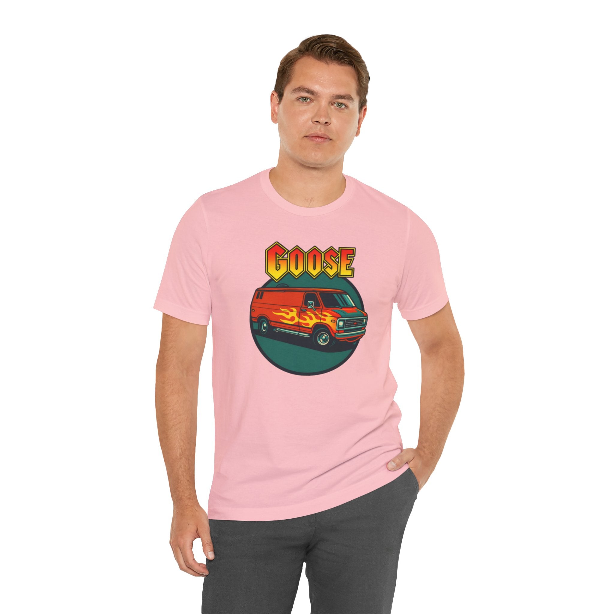 Goose Flame Van T‑Shirt — Retro Hot Rod Graphic Tee