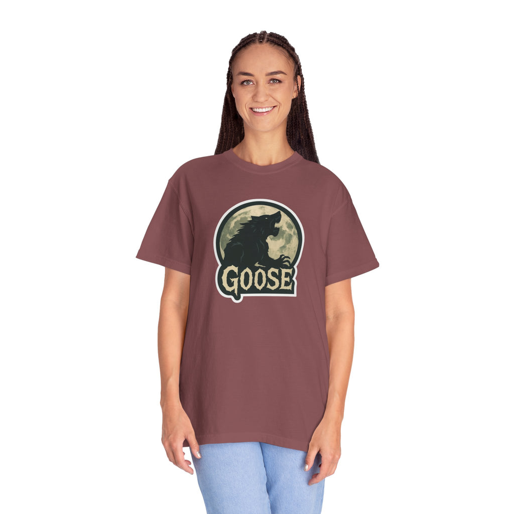 Goose Moon T-Shirt — Vintage Werewolf Silhouette Graphic Tee
