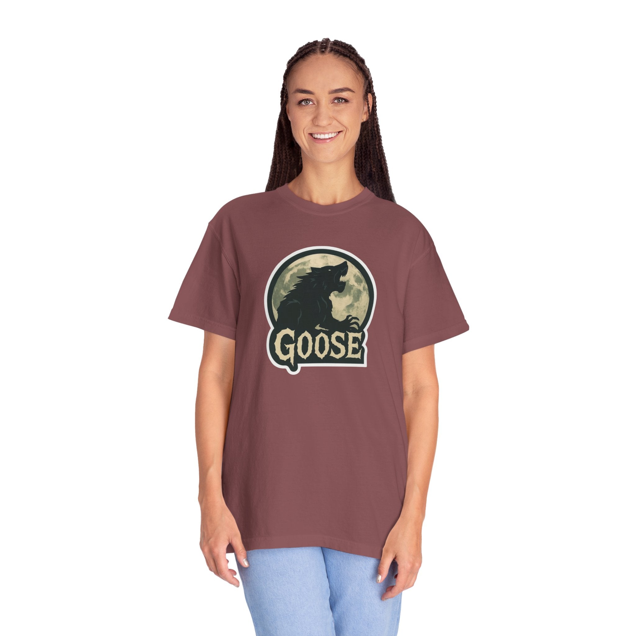 Goose Moon T-Shirt — Vintage Werewolf Silhouette Graphic Tee