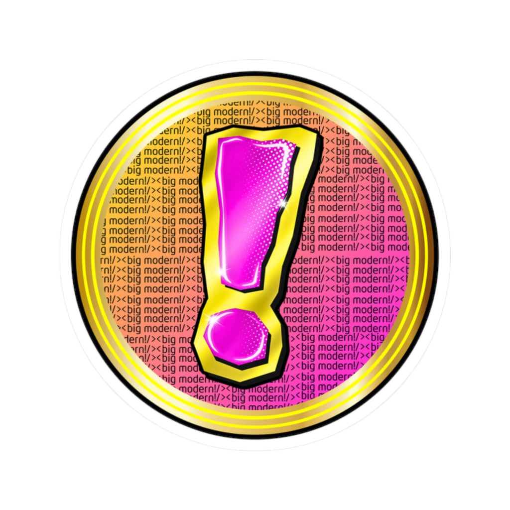 Goose the Band - Big Modern! - Exclamation Mark Pop Art Kiss-Cut Sticker | Bright Retro Comic Icon