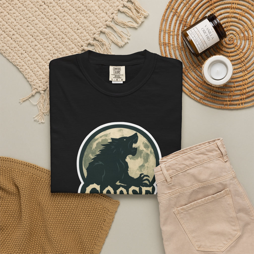 Goose Moon T-Shirt — Vintage Werewolf Silhouette Graphic Tee