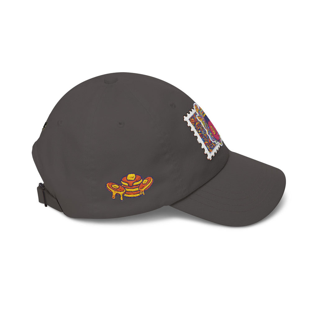 Embroidered Psychedelic Stamp Dad Cap