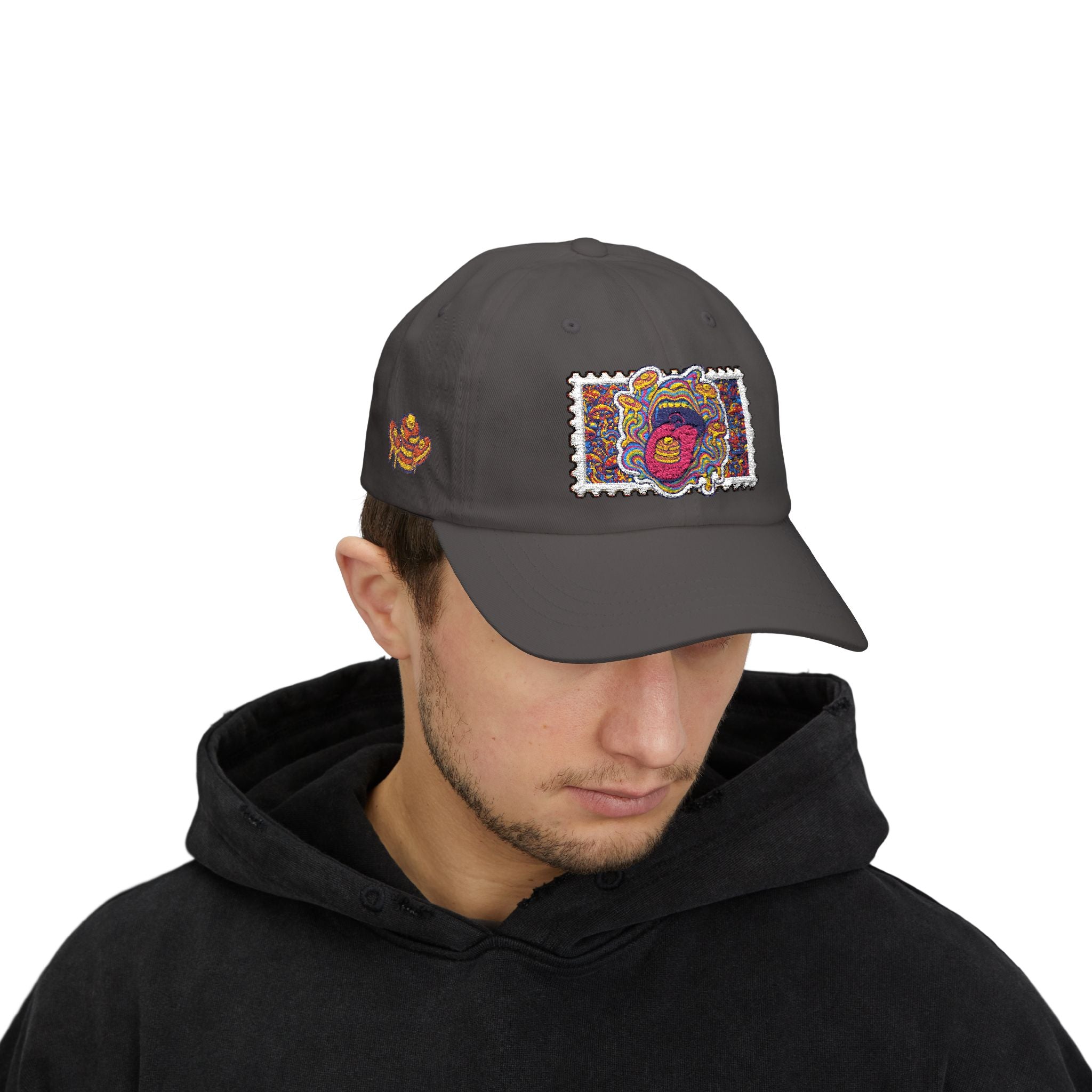 Embroidered Psychedelic Stamp Dad Cap