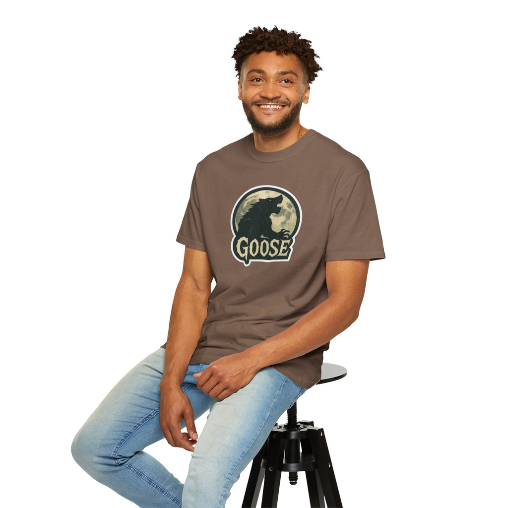 Goose Moon T-Shirt — Vintage Werewolf Silhouette Graphic Tee