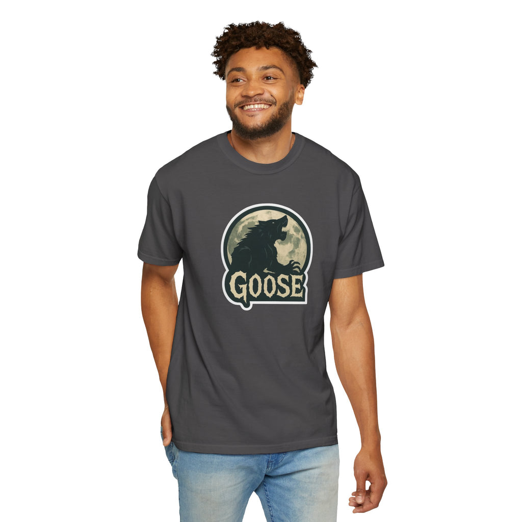Goose Moon T-Shirt — Vintage Werewolf Silhouette Graphic Tee