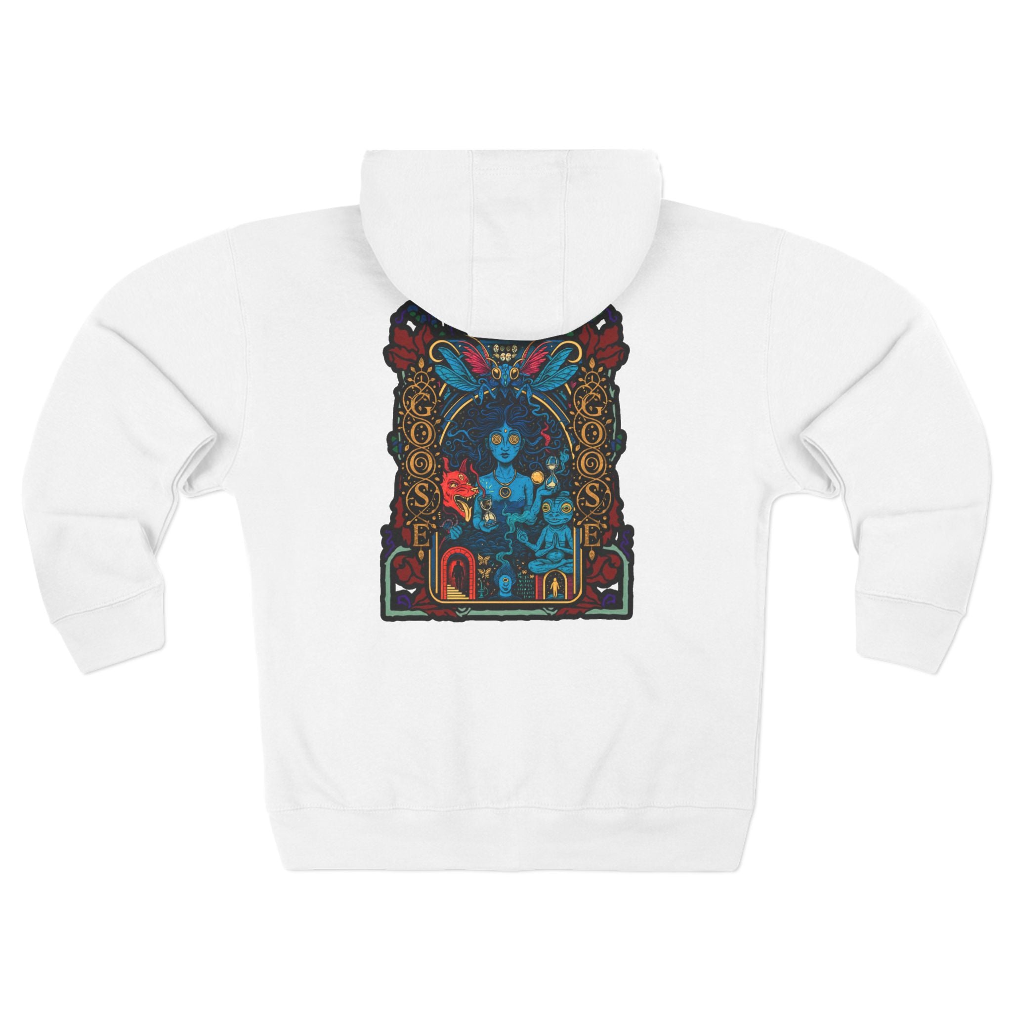 Goose Zip Hoodie — Vintage Psychedelic Band Art Backprint