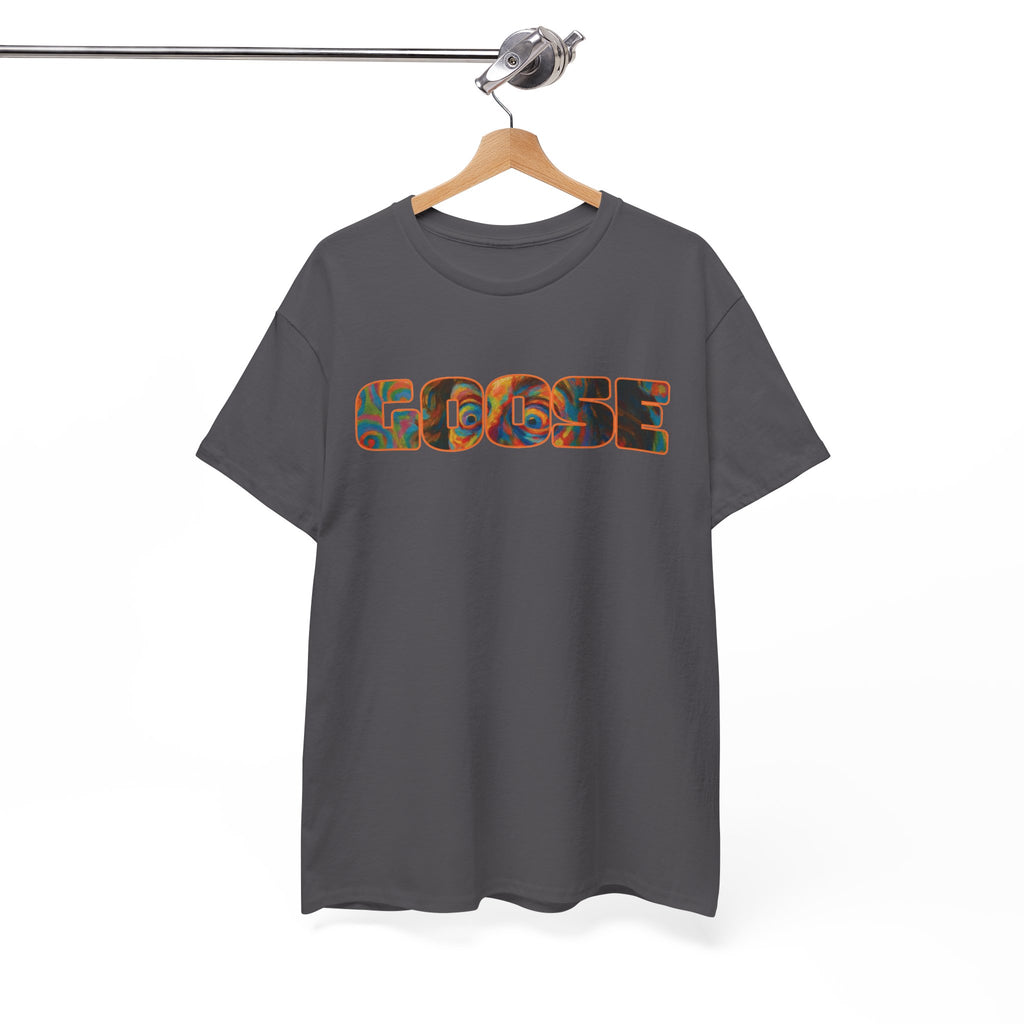 Goose Graphic Tee — Retro Camo Lettering Shirt