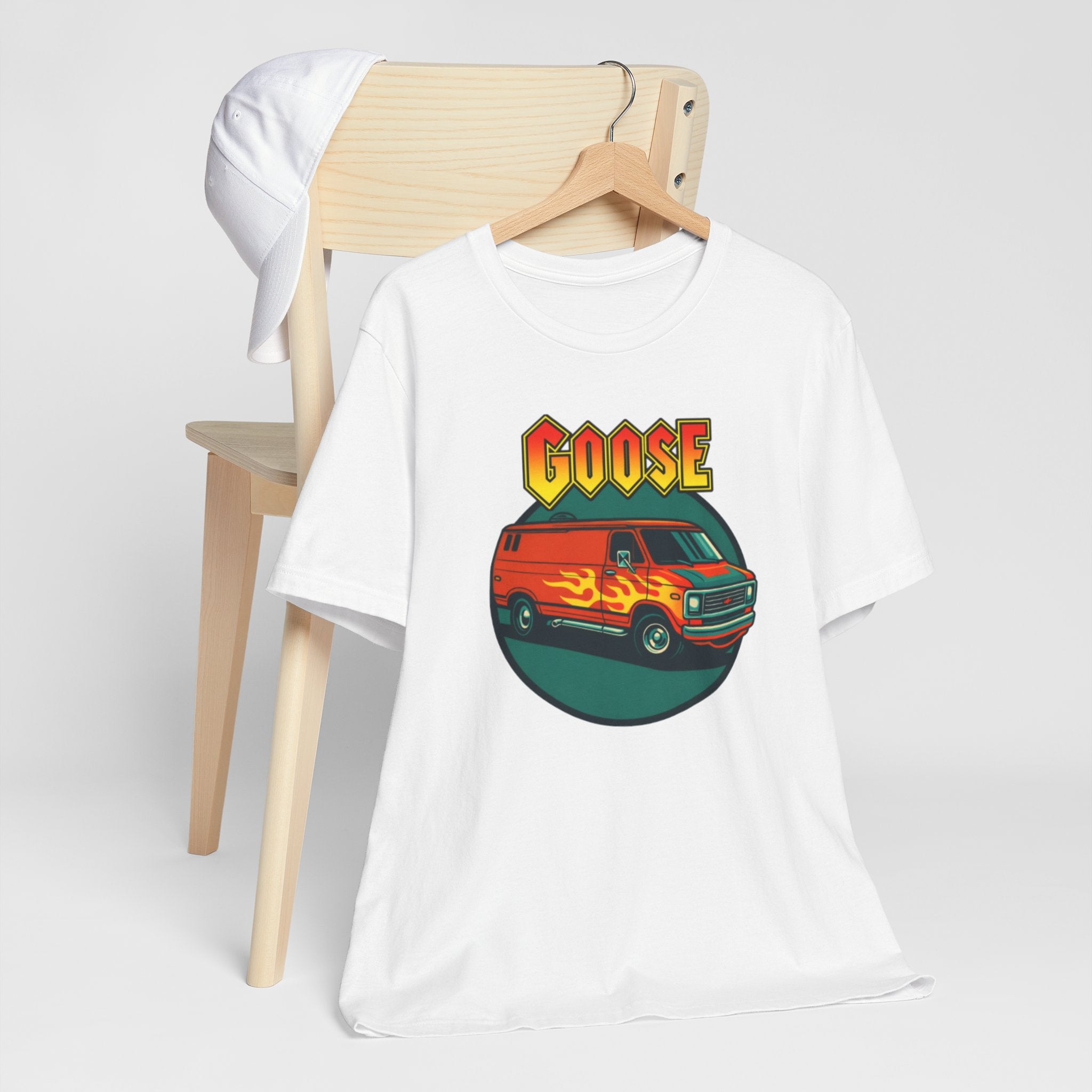 Goose Flame Van T‑Shirt — Retro Hot Rod Graphic Tee