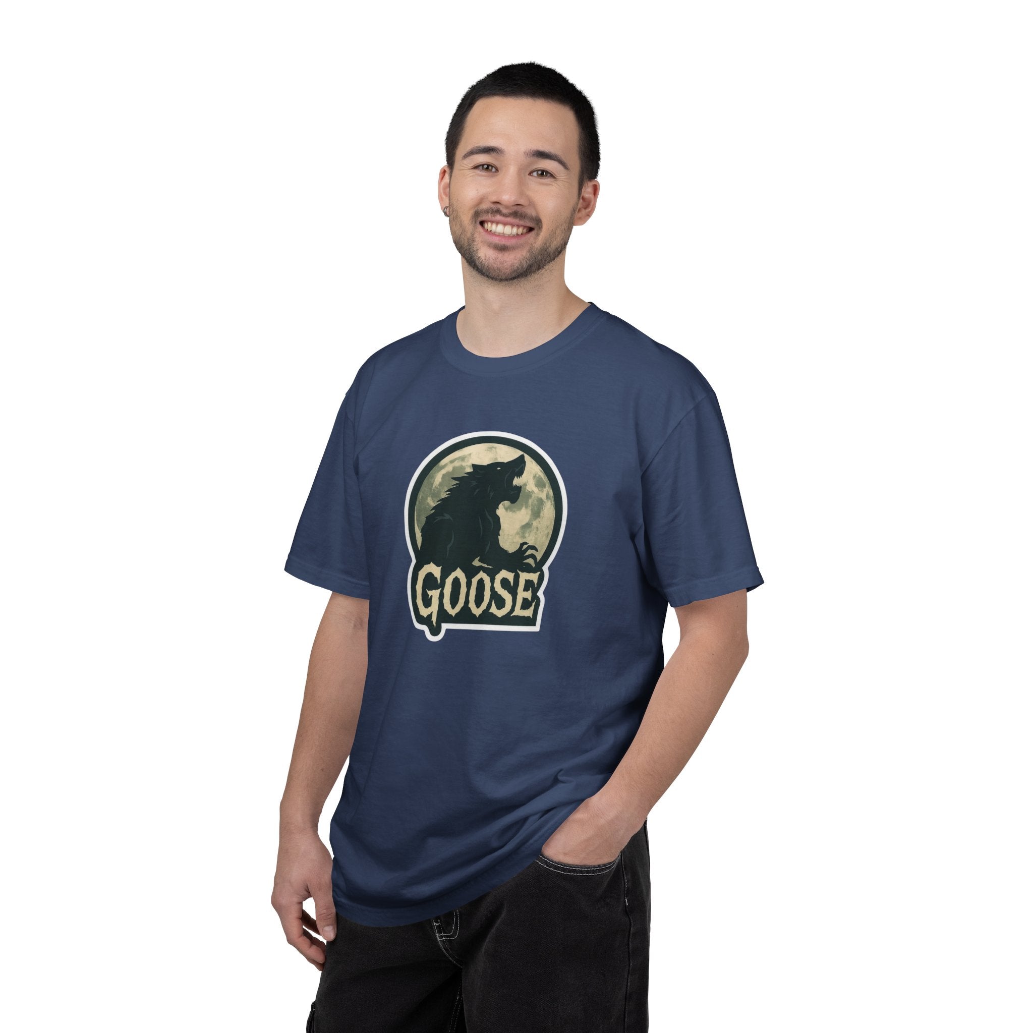 Goose Moon T-Shirt — Vintage Werewolf Silhouette Graphic Tee