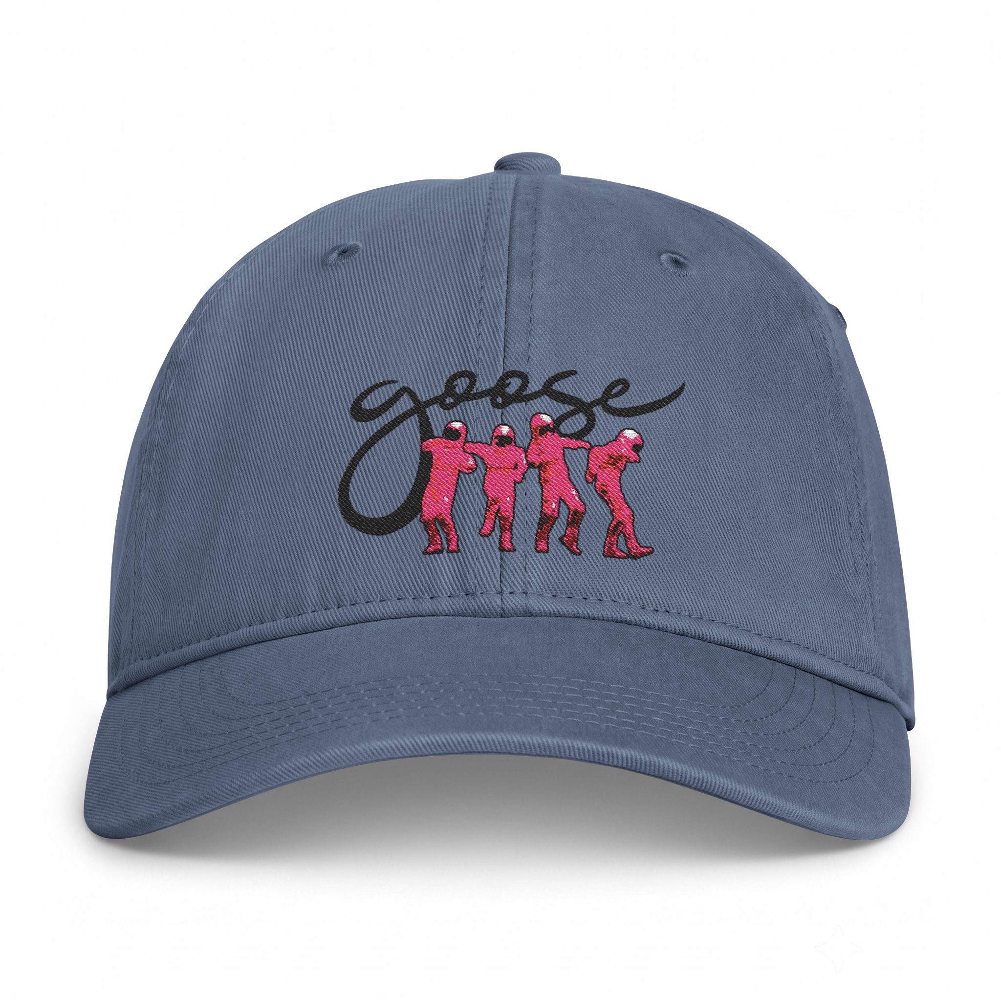 Goose Embroidered Dad Hat — Vintage Coastal Washed Cap