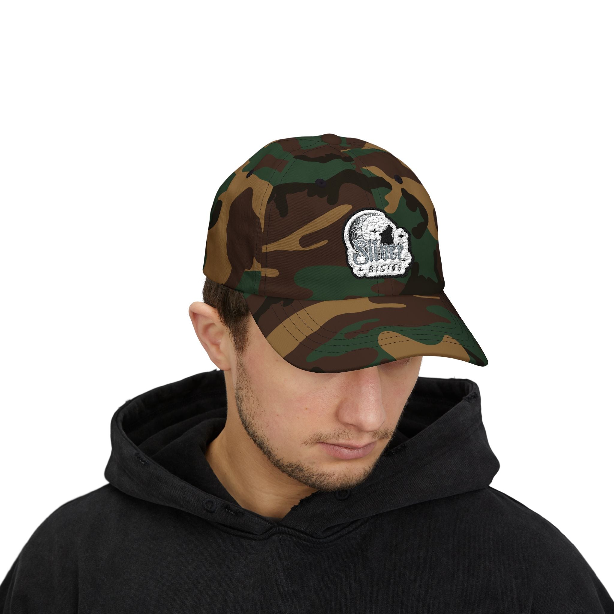 Goose the Band -  Silver Rising  Logo Dad Cap | Fishing hat, embroidered trucker style
