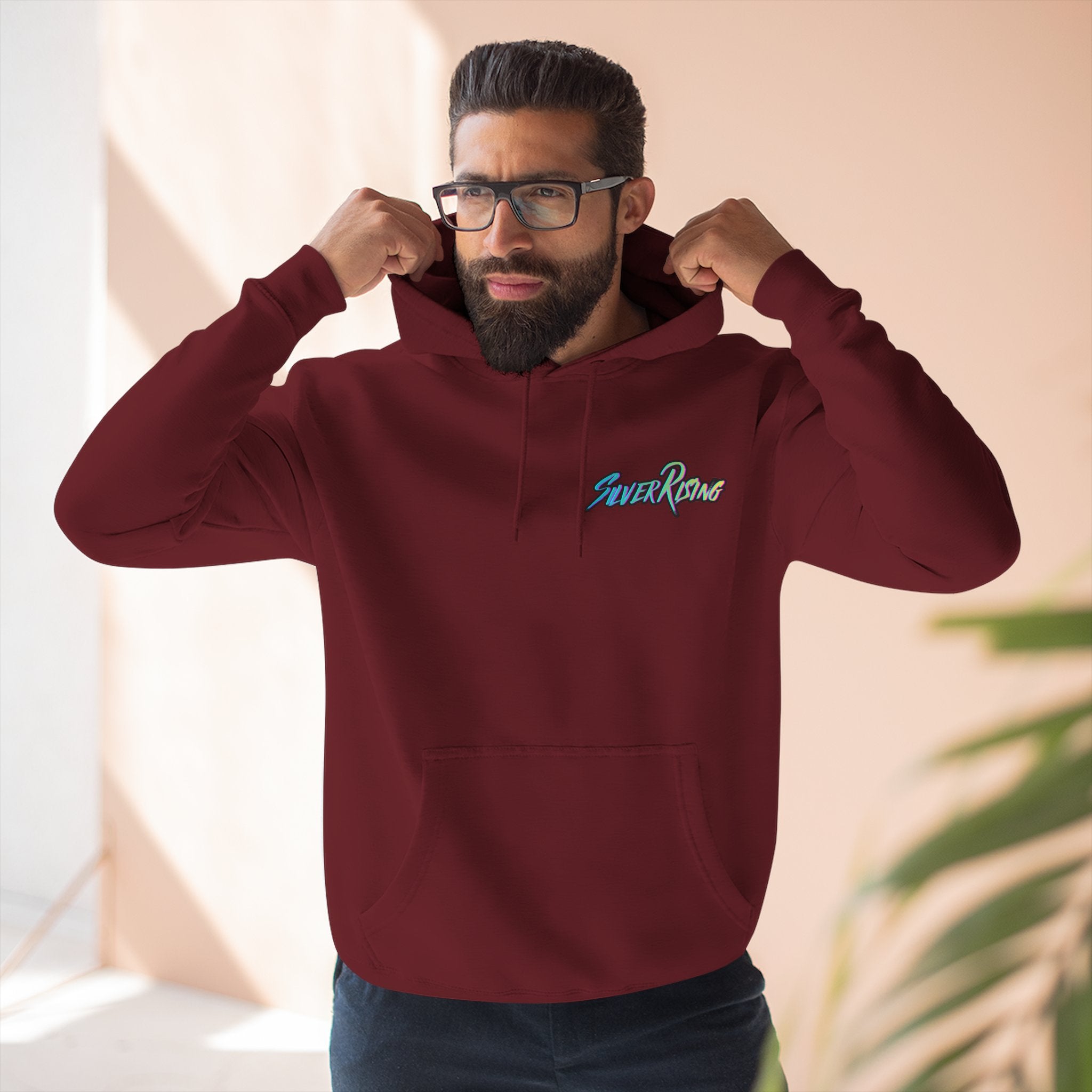 Sunset Goose Silhouette Three-Panel Fleece Hoodie | Band Graphic