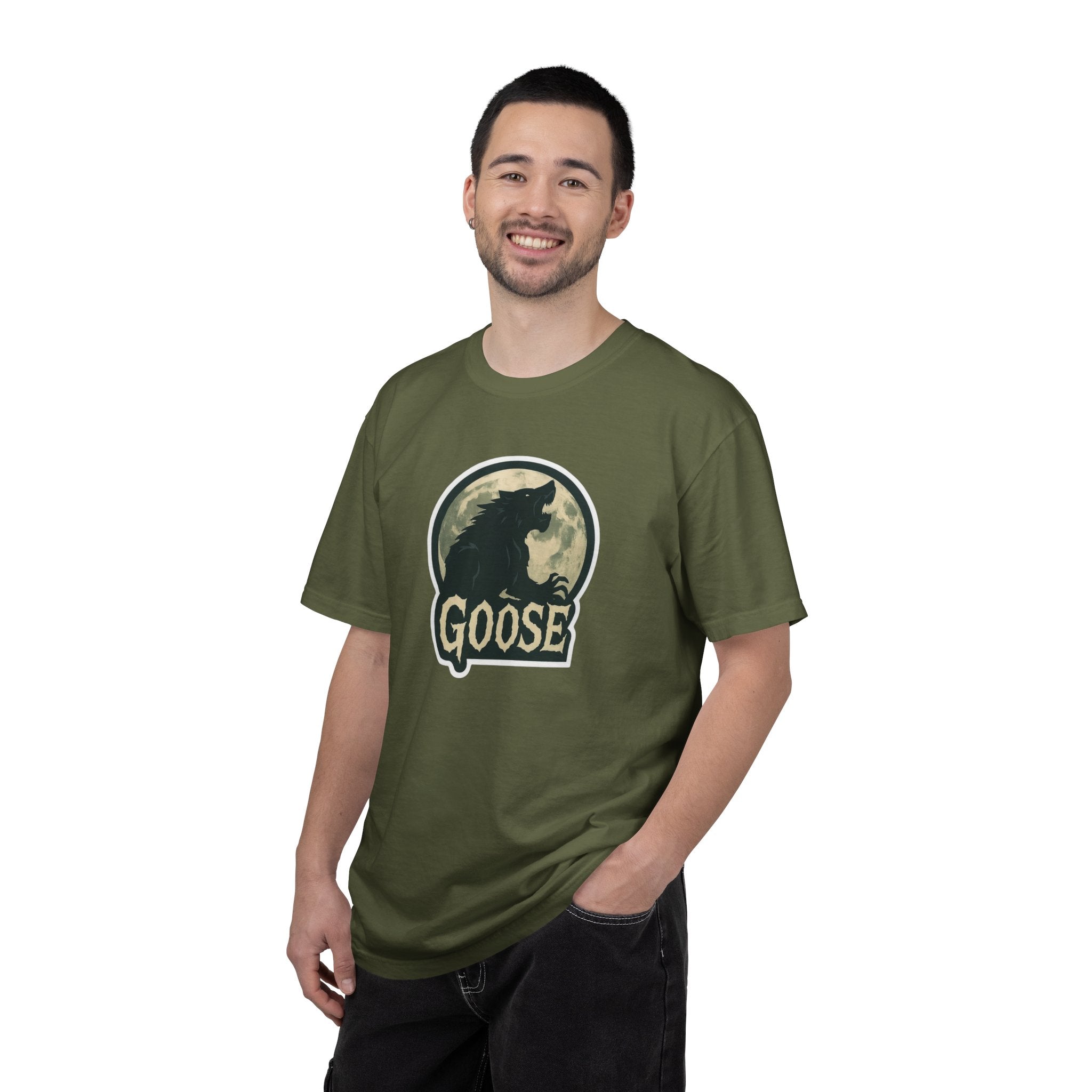 Goose Moon T-Shirt — Vintage Werewolf Silhouette Graphic Tee