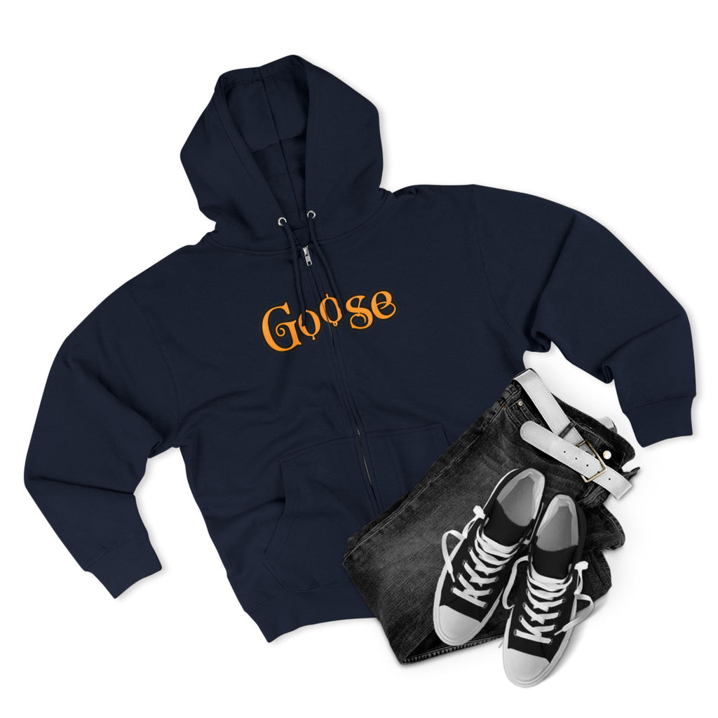 Goose Zip Hoodie — Vintage Psychedelic Band Art Backprint
