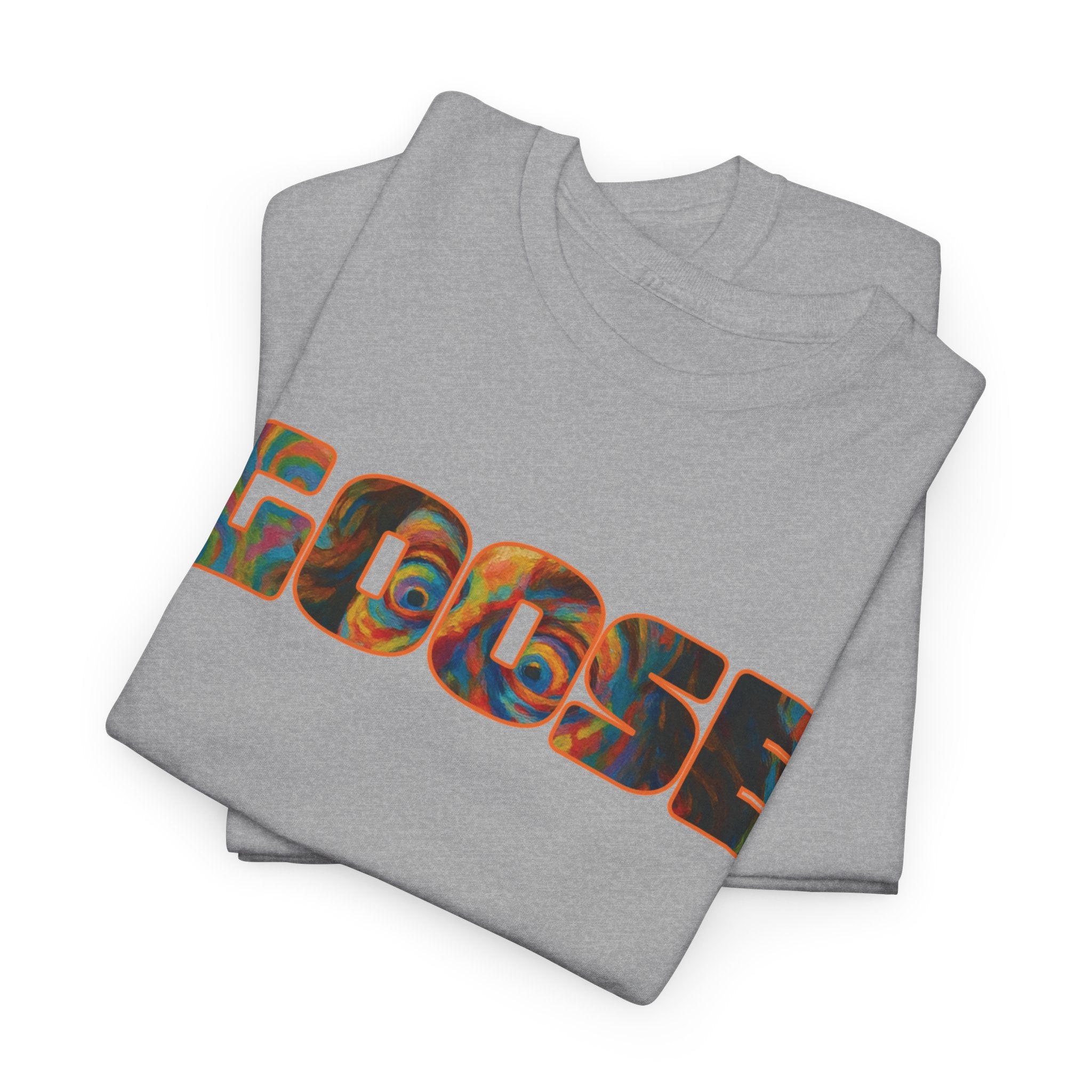 Goose Graphic Tee — Retro Camo Lettering Shirt