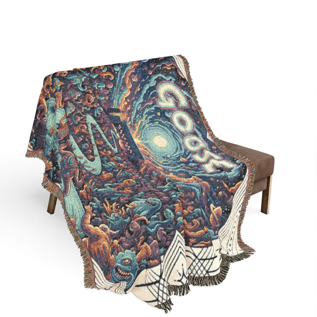 Woven Blanket — 'Goose' Scenic Pixel Art Throw Blanket, Cozy Band-Inspired Home Decor