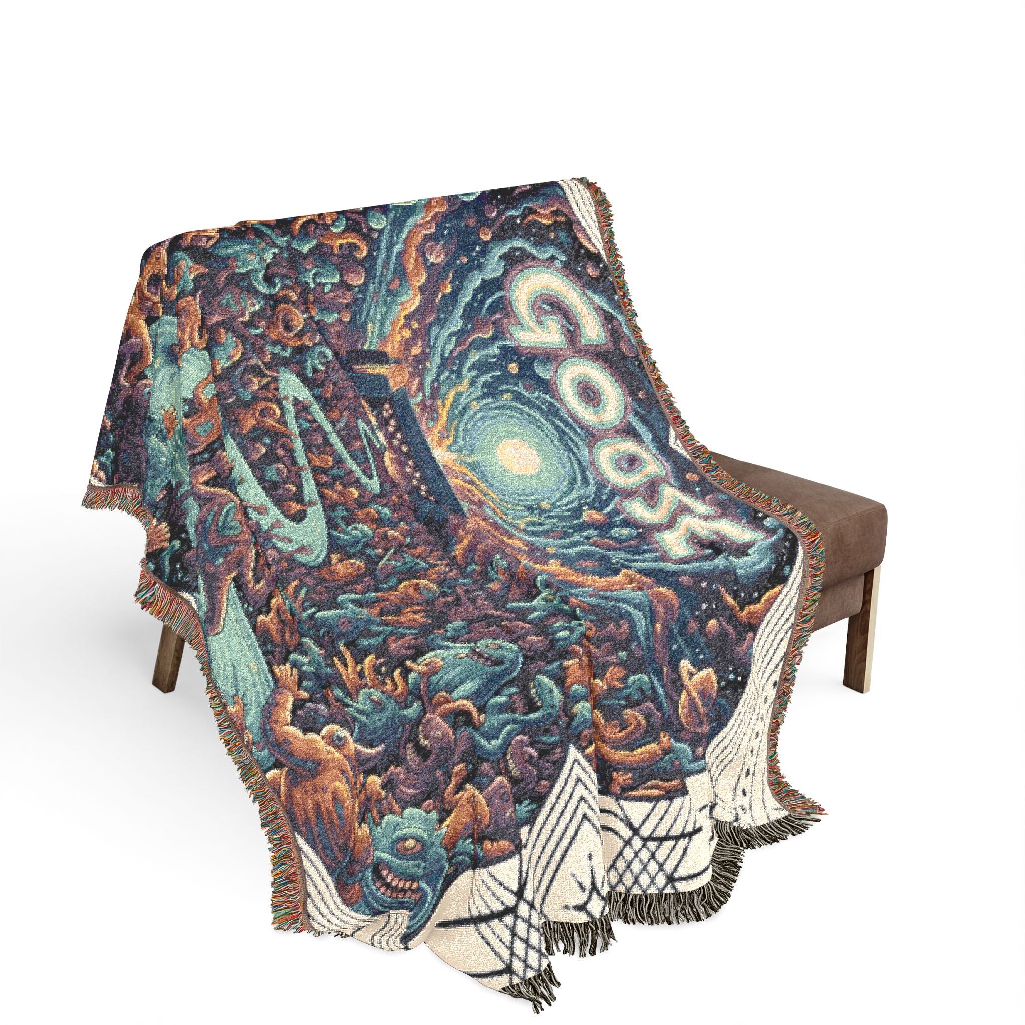 Woven Blanket — 'Goose' Scenic Pixel Art Throw Blanket, Cozy Band-Inspired Home Decor