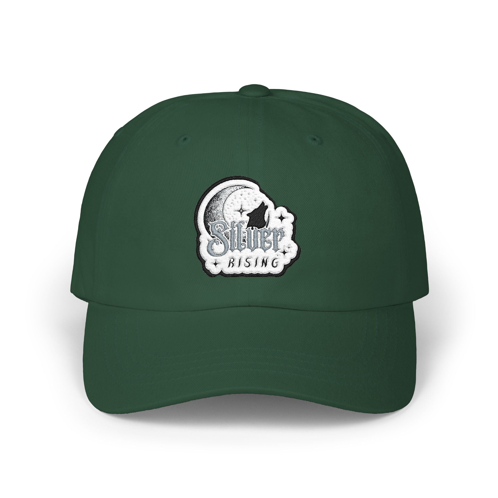 Dad Cap — Vintage Moon & Stars Fishing Logo Embroidered Hat
