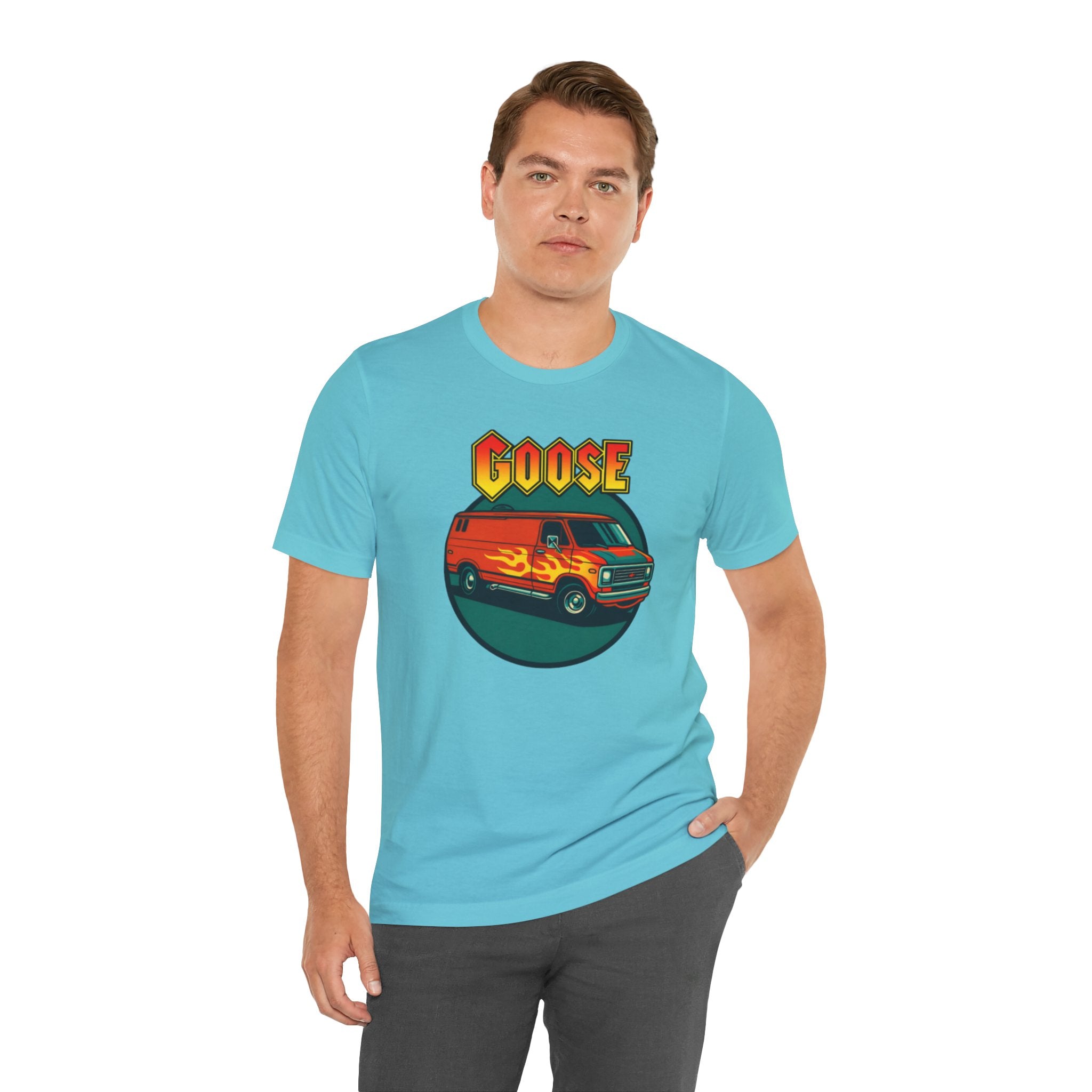Goose Flame Van T‑Shirt — Retro Hot Rod Graphic Tee