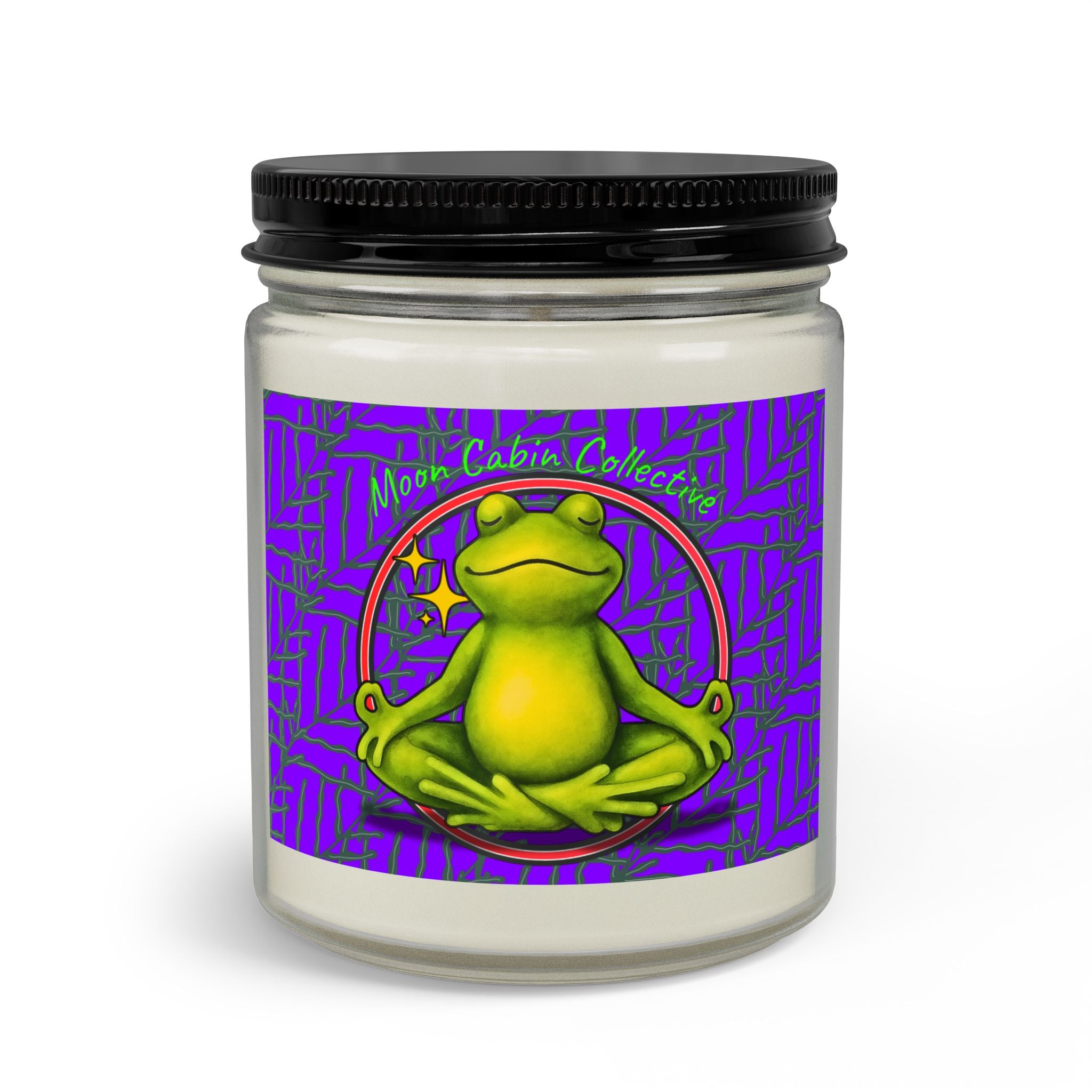 Meditating Frog Candle Set with Matches and Wick Trimmer | Relaxation Soy Candle