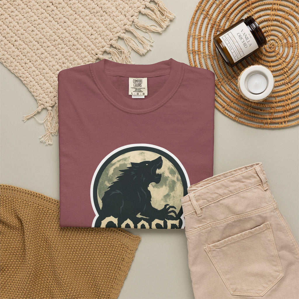 Goose Moon T-Shirt — Vintage Werewolf Silhouette Graphic Tee