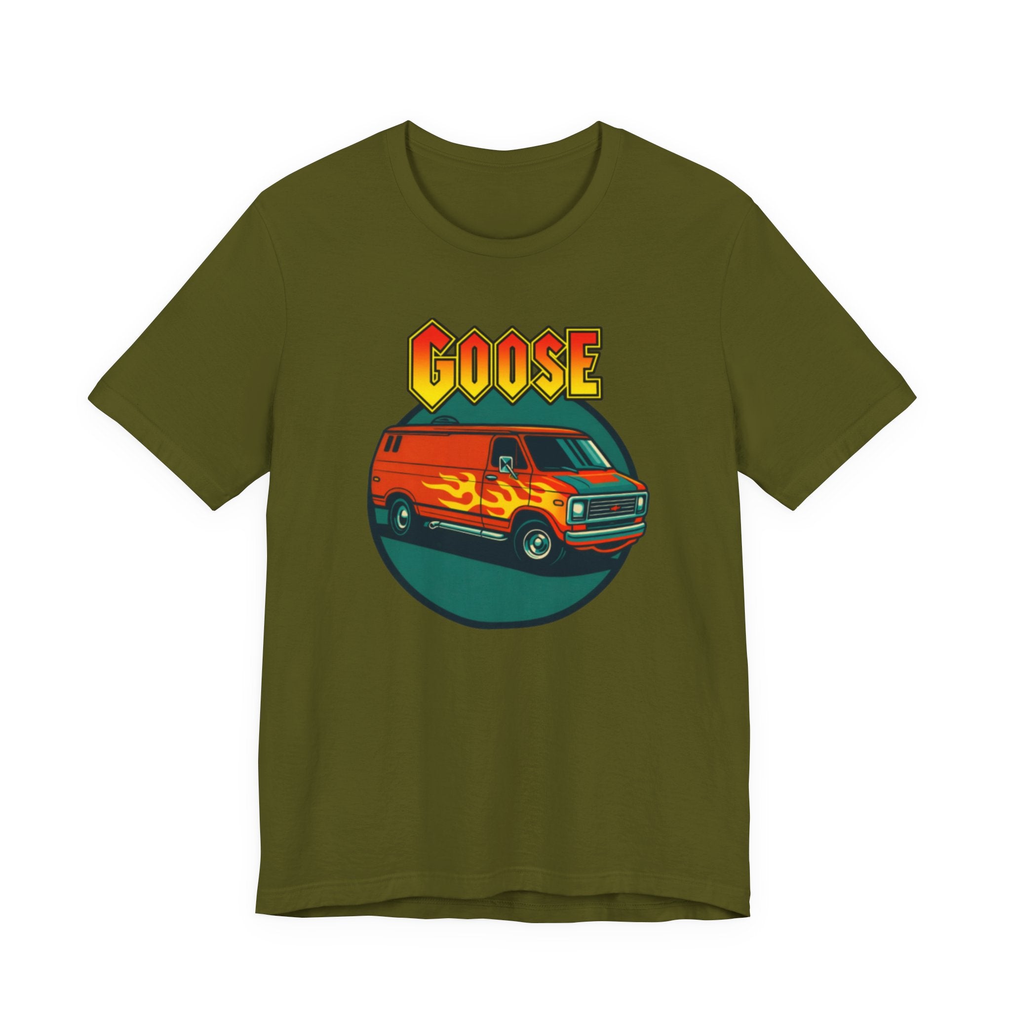Goose Flame Van T‑Shirt — Retro Hot Rod Graphic Tee