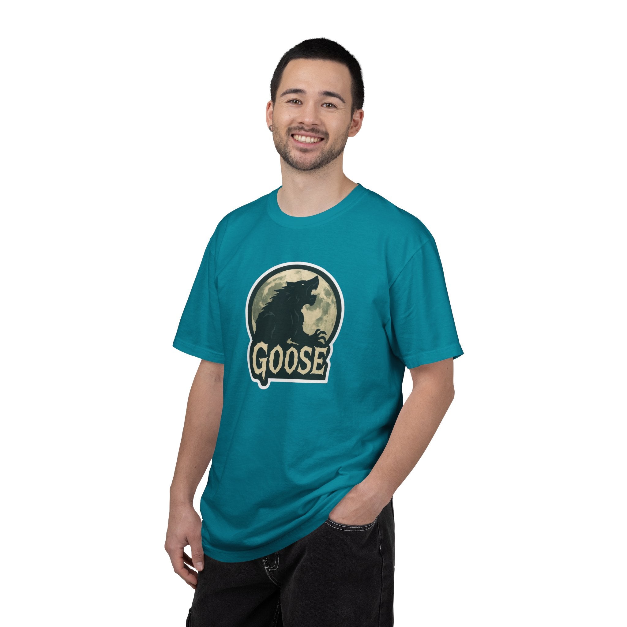 Goose Moon T-Shirt — Vintage Werewolf Silhouette Graphic Tee