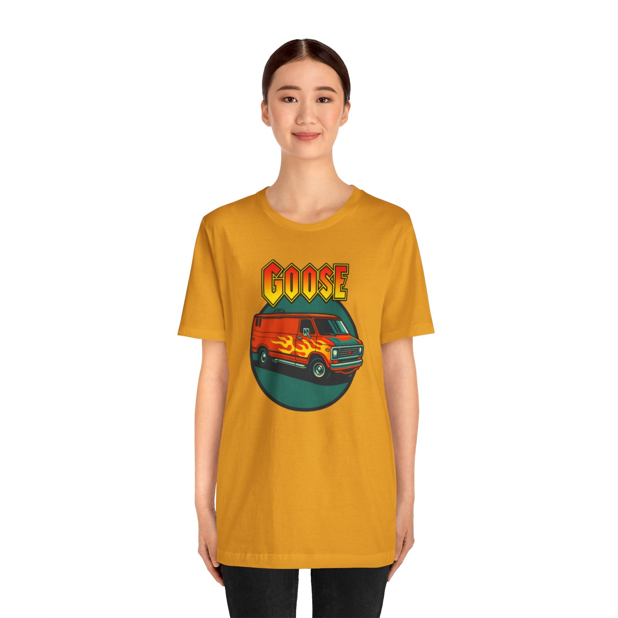 Goose Flame Van T‑Shirt — Retro Hot Rod Graphic Tee