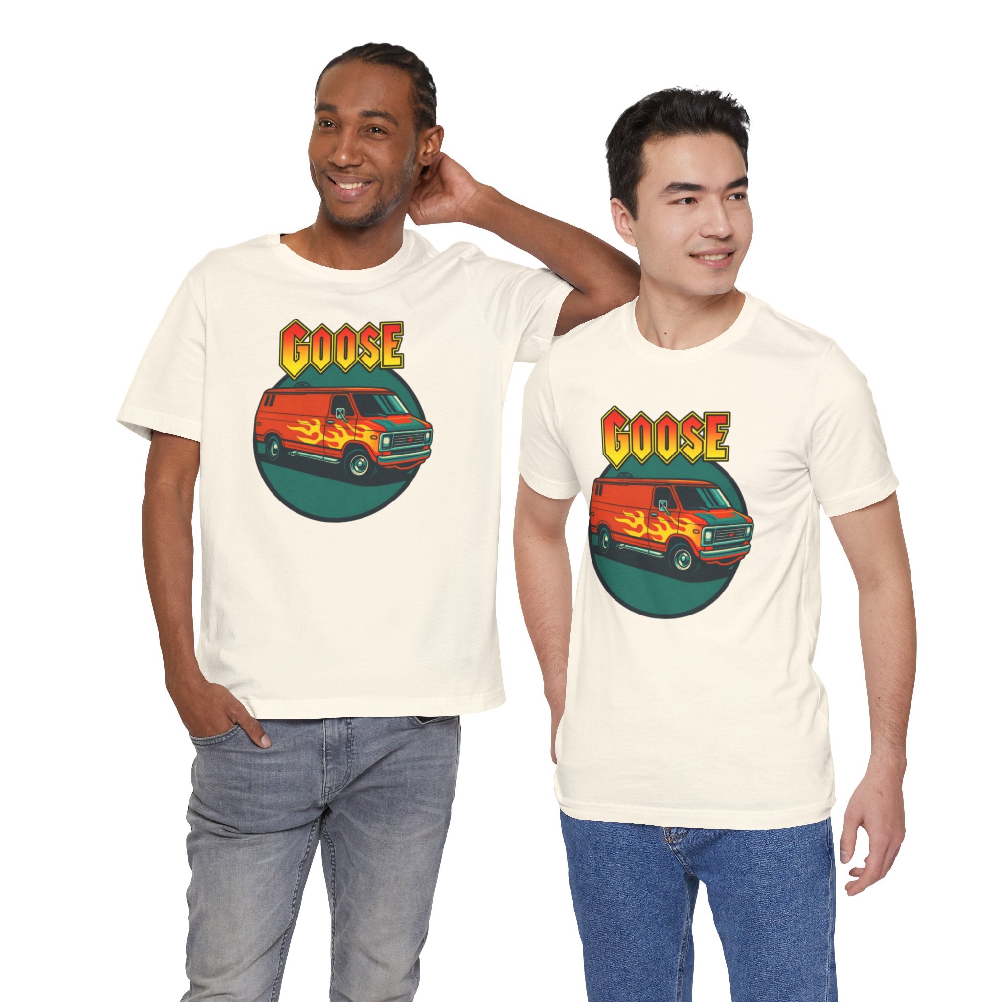 Goose Flame Van T‑Shirt — Retro Hot Rod Graphic Tee