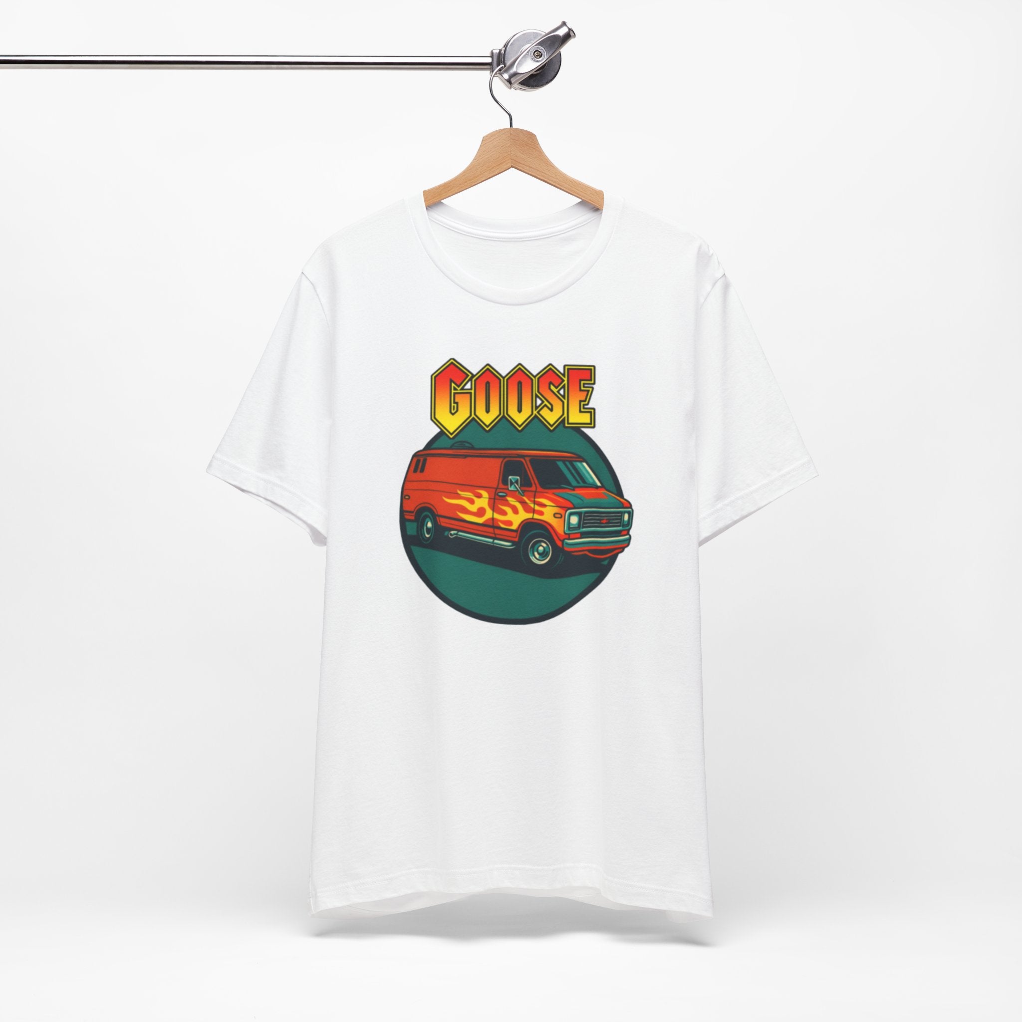 Goose Flame Van T‑Shirt — Retro Hot Rod Graphic Tee