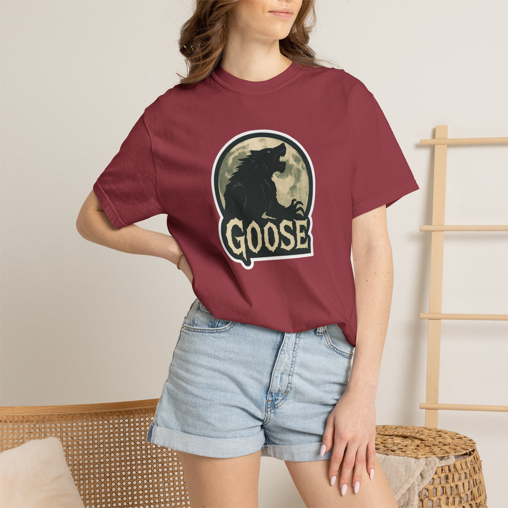 Goose Moon T-Shirt — Vintage Werewolf Silhouette Graphic Tee